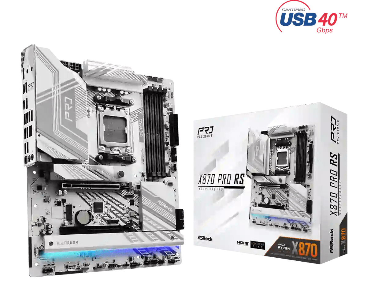 ASRock X870 Pro RS AMD AM5 Socket Gaming Motherboard | 90 - MXBPZ0 - A0UAYZ - 4710483949326 - Vektra Computers LLC ASRock X870 Pro RS AMD AM5 Socket Gaming Motherboard | 90 - MXBPZ0 - A0UAYZ - 4710483949326 - Vektra Computers LLC